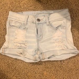 American Eagle Light Wash Denim Shorts - Size 2